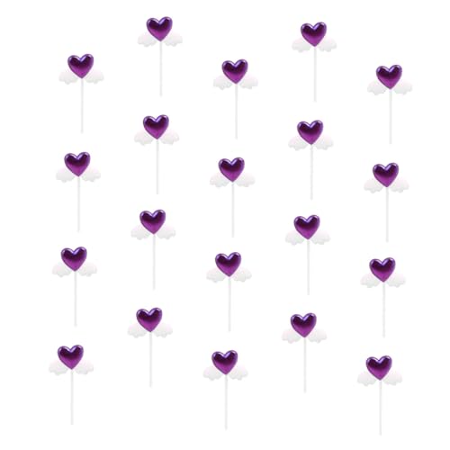 Abaodam 20 Stück Teiliges Herz-Cupcake-Picker Cake Topper Bunte Cupcake Picks für Kuchen Deko Kreative Flügel Kuchenstecker Tortendeko für Geburtstag und Festlichkeiten Abaodam 20 Stück Teiliges Herz-Cupcake-Picker Cake Topper Bunte Cupcake Picks für Kuchen Deko Kreative Flügel Kuchenstecker Tortendeko für Geburtstag und Festlichkeiten von Abaodam