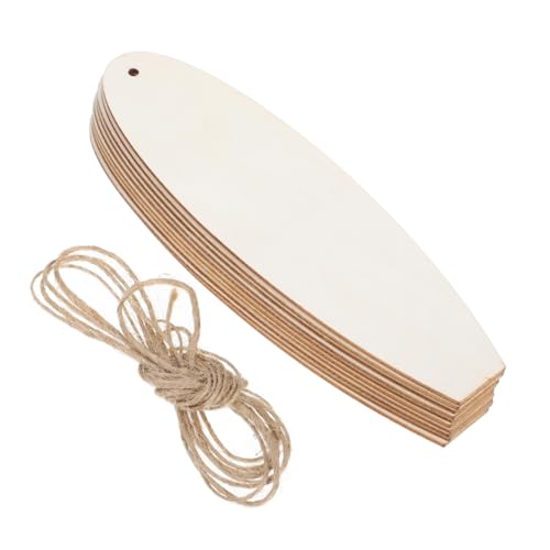 Abaodam 20 Stück Teiliges Hölzerne Surfbrett Dekorationen DIY Unvollendete Surfboard Ornamente für Kreative Gestaltung für Strand und Küstendekor von Abaodam