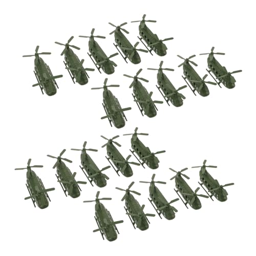 Abaodam 20 Stück Teiliges -Hubschrauber Realistisches Dualrotor-transportflugzeug Detailgetreues Modell für Jungen und Mädchen Sandtisch-Dekoration und Lernspielzeug von Abaodam