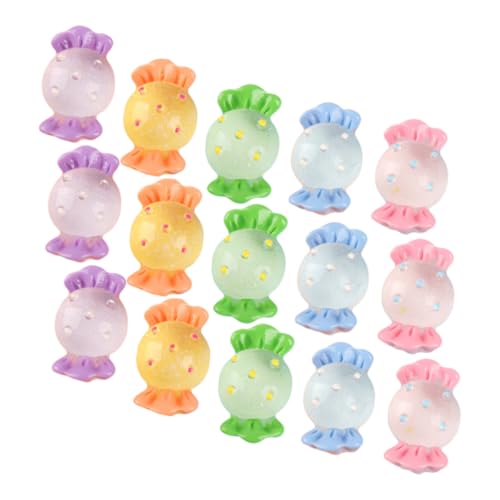 Abaodam 20 Stück Teiliges Künstliche Süßigkeiten Modelle aus Harz Lebensechte Bunte Dekorationen für DIY Puppenhaus Schaufenster Tisch und Partygestaltung von Abaodam