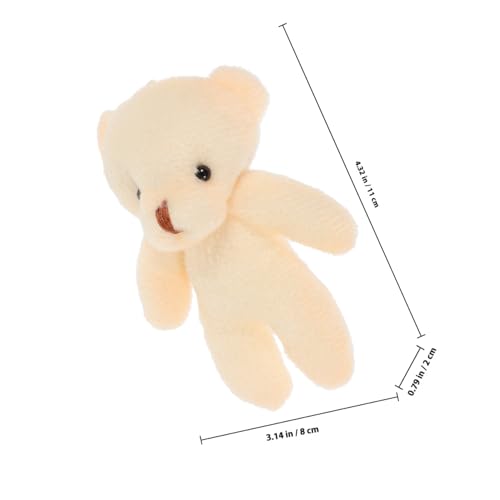 Abaodam 20 Stück Teiliges Mini Bären Anhänger Pp baumwollfüllung Leichte Kompakte Schlüsselanhänger in Niedlicher Mini bär Form Langlebig Dekoration oder Geschenk von Abaodam