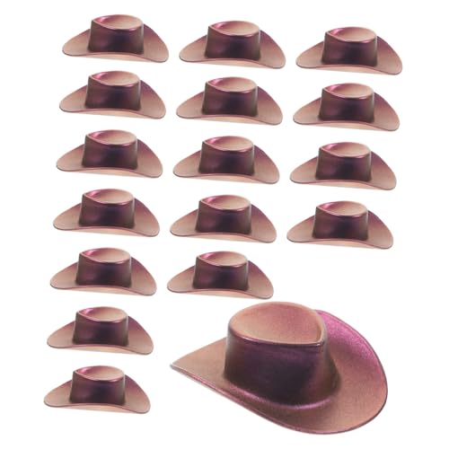 Abaodam 20 Stück Teiliges Mini Cowgirl Hüte Leichte Tragbare Miniaturhüte für Puppenhaus Dekoration DIY Bastelprojekte Partyaccessoire für Halloween Weihnachten Geburtstagsfeiern von Abaodam