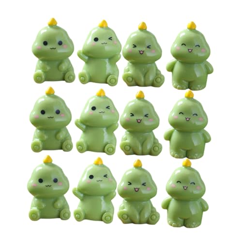 Abaodam 20 Stück Teiliges Mini Harz Dinosaurier Figuren Kleine Niedliche Tierfiguren für Garten DIY Landschaft Aquarium und Cake Dekoration Langlebige und Detailreiche Miniatur von Abaodam