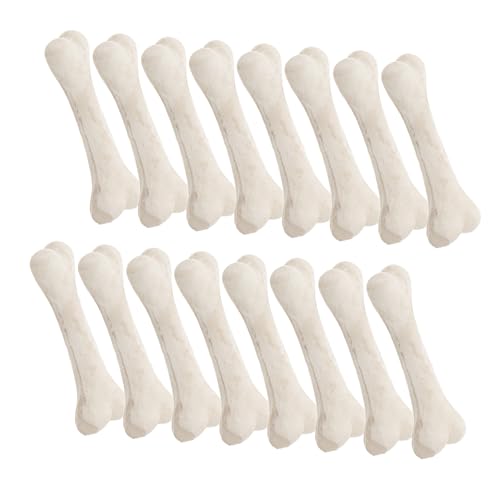 Abaodam 20 Stück Teiliges Mini Harz Knochen Realistische Miniatur Hundeknochen für Mikro Dekoration als Ornament für Halloween Party Mikrolandschaften und Bastelarbeiten von Abaodam