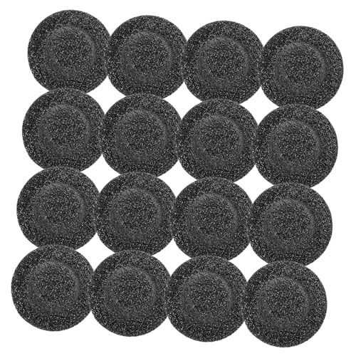 Abaodam 20 Stück Teiliges Mini Jazz Hüte aus Flexiblem Material Dekorative Miniatur Zylinderhüte für DIY Bastelprojekte Puppenhaus Dekoration und Partyaccessoires in Schwarz von Abaodam