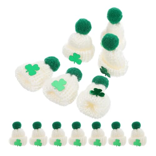 Abaodam 20 Stück Teiliges Mini Strickmützen für Puppen und DIY Projekte Weiche Wollmützen Weiß mit Grünem Ball und Dekoration für Patrick Day und Kreative Bastelarbeiten Abaodam 20 Stück Teiliges Mini Strickmützen für Puppen und DIY Projekte Weiche Wollmützen Weiß mit Grünem Ball und Dekoration für Patrick Day und Kreative Bastelarbeiten von Abaodam