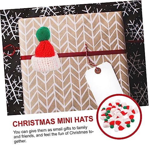 Abaodam 20 Stück Teiliges Mini Weihnachtsmützen Weiß Grün Niedliche DIY Haustier Haarclip Accessoires Multifunktionale Weihnachtsdeko für Baum und Partyspaß von Abaodam