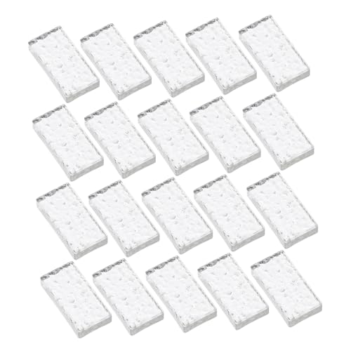 Abaodam 20 Stück Teiliges Miniatur Glasziegel Transparent Rechteckig für Puppenhaus Zubehör Klare Glasbausteine mit Hoher Lichtbrechung Platzsparend Leicht zu Reinigen für DIY Dekoration Abaodam 20 Stück Teiliges Miniatur Glasziegel Transparent Rechteckig für Puppenhaus Zubehör Klare Glasbausteine mit Hoher Lichtbrechung Platzsparend Leicht zu Reinigen für DIY Dekoration von Abaodam