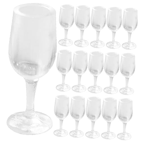 Abaodam 20 Stück Teiliges Miniatur Rotweinglas für Puppenhaus Transparente Miniatur Weingläser aus Kunststoff Realistische Mini Goblet Modelle für Puppenhausdekoration und DIY Abaodam 20 Stück Teiliges Miniatur Rotweinglas für Puppenhaus Transparente Miniatur Weingläser aus Kunststoff Realistische Mini Goblet Modelle für Puppenhausdekoration und DIY von Abaodam