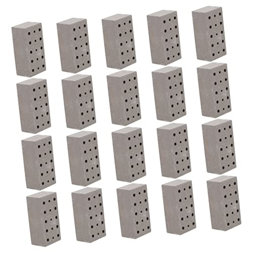 Abaodam 20 Stück Teiliges Miniatur Ziegelstein Rechteckige Form Realistische DIY Mikro Landschaftsdeko Leicht Glatte Oberfläche für Garten und Bastelprojekte von Abaodam