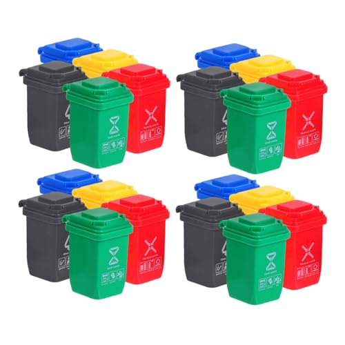 Abaodam 20 Stück Teiliges Miniatur-mülltonnen Deckel Miniatur-sortiermülleimer für Puppenhaus Kompakte Mini-abfalleimer für Schreibtisch Schlafzimmer und Basteldekoration Abaodam 20 Stück Teiliges Miniatur-mülltonnen Deckel Miniatur-sortiermülleimer für Puppenhaus Kompakte Mini-abfalleimer für Schreibtisch Schlafzimmer und Basteldekoration von Abaodam