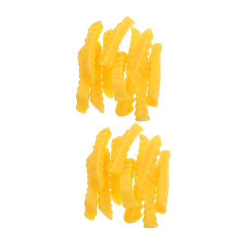 Abaodam 20 Stück Teiliges Realistische Fake Pommes Frites Simulation Künstliche Fast Food Modelle Detailgetreue Spielküche Lebensmittel Vielseitige Dekoration für Party Fotorequisiten und von Abaodam