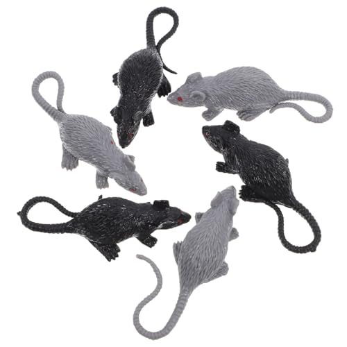 Abaodam 20 Stück Teiliges Realistische Gefälschte Ratten aus Kunststoff Gruselige Spielzeuge für Halloween Dekoration für Streiche und Partys pro Farbe von Abaodam