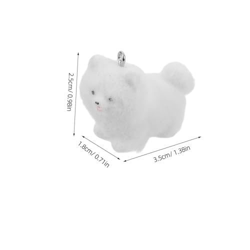 Abaodam 20 Stück Teiliges Resin-hundependants Flauschiger Oberfläche Leichte Realistische DIY Schlüsselanhänger und Dekorative Mini-hundefiguren für Kreative Bastelprojekte von Abaodam
