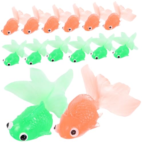 Abaodam 20 Stück Teiliges Schwimmender Realistischer TPR Goldfische Aquarium Dekoration Flexible Leichte Fisch Deko für Fischbecken und Farblich Gemischt Orange und Grün Abaodam 20 Stück Teiliges Schwimmender Realistischer TPR Goldfische Aquarium Dekoration Flexible Leichte Fisch Deko für Fischbecken und Farblich Gemischt Orange und Grün von Abaodam