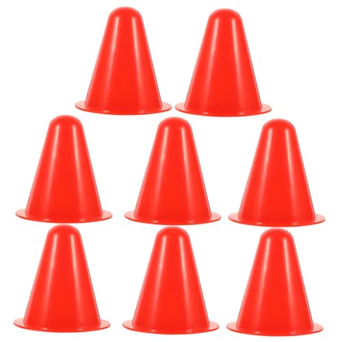 Abaodam 20 Stück Trainingskegel im Fitnessstudio vorgerollte Spitzen für für das Fußballtraining sportgeräte Sport geräte Outdoor-Trainingskegel kleine Plastik rot von Abaodam