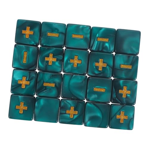 Abaodam 20 Stück arithmetische Lehrmittel Mathe lernwürfel Mathe-Spiel für Würfelzählspiel Rollenspiel Würfelspiele zum Mathe-Lernen lehrreich Acryl Green von Abaodam