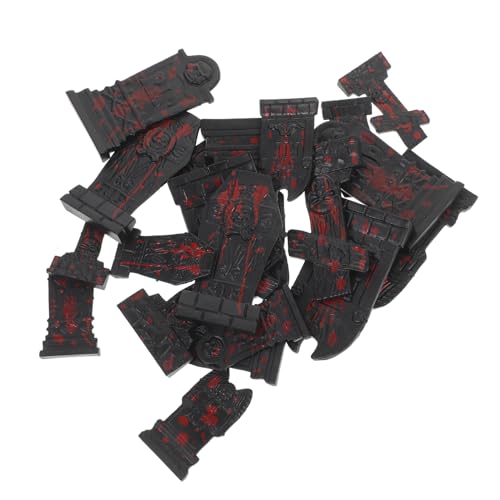 Abaodam 20 Stück -grabsteindekoration Friedhof Grabstein Reißen Halloween-Skelett Knochen Halloween-grabsteinmodell Grabsteine Halloween-grabsteindekor Blutig Ornamente Plastik von Abaodam
