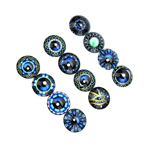 Abaodam 20 Stück runder Cabochon aus Glas DIY Glasflicken Schmuckmaterial selber Machen Schmuckaufnäher Flecken Edelsteine Glasaufkleber Blue Abaodam 20 Stück runder Cabochon aus Glas DIY Glasflicken Schmuckmaterial selber Machen Schmuckaufnäher Flecken Edelsteine Glasaufkleber Blue von Abaodam