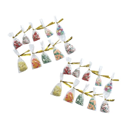 Abaodam Puppen Machen Es Mini 20pcs Obst Dessert Spielzeug Für Spielhaus Miniatur Süßigkeiten Spielzeug von Abaodam
