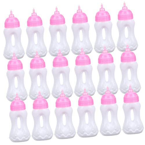 Abaodam 20 Stücke Fütterung Flasche Mädchen Puppe Milch Flasche Kind Miniatur Flaschen Miniatur Saft Flaschen Pe von Abaodam
