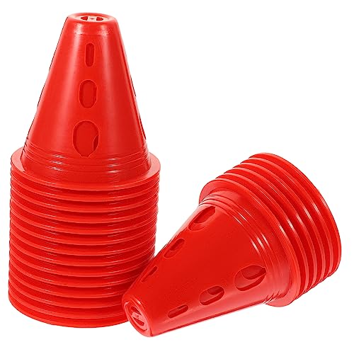Abaodam 20 Stücke Fußball Sport Training Fußball Sport Kunststoff Rot von Abaodam
