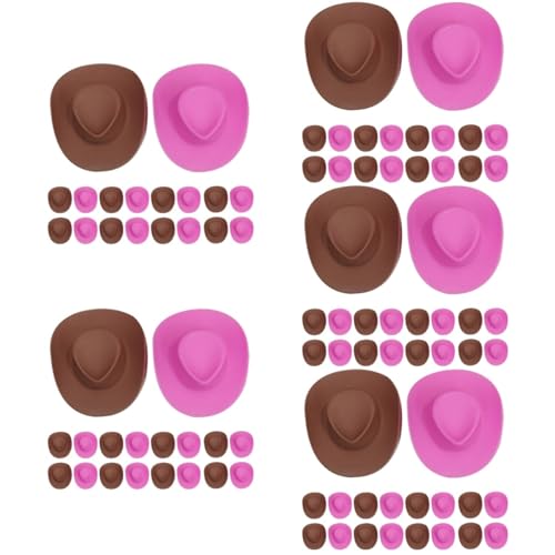 Abaodam 200 Stk Puppenmütze Mini-sombrero-hüte Cowgirl-hut Junggesellin Kuchen Spielzeug Miniaturpuppen Tortendeko Einschulung Miniforce-spielzeuge Kleines Baby Plastik von Abaodam