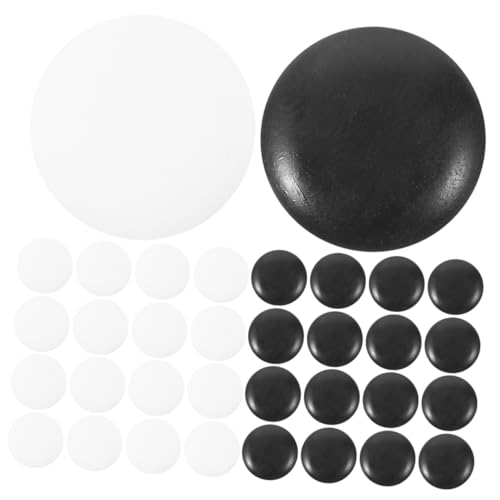 Abaodam 200 Stück Go Spielsteine aus Robustem Resin Langlebige und Bruchsichere Go Steine für Zuhause Schule und Reisen Schwarze und Weiße Steine von Abaodam