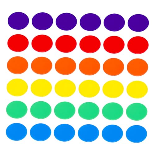 Abaodam 200 Stück Mathe-Zählscheiben Bretter Tisch Lernspiel Mathe Mathematik Zähler Rundzähler Mathezähler für Zähler für Mathe Lernzähler aus Kunststoff von Abaodam