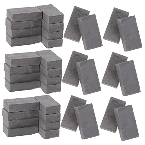 Abaodam 200 Stück Mini-Steine Ziegelminiaturen Miniatur-ziegelzubehör Modell Bauen Mini-bausteine ​​zum Basteln Dekorative Ziegel Simulationsbaustein Mini-objekte Keramik von Abaodam