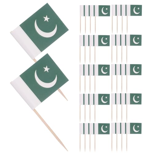 Abaodam 200 Stück Pakistan Mini-flaggen Holzstäbchen Kleine Zahnstocher Flaggen Vielseitige Cocktail Dessertspieße für Party Cupcake Topper Eleganter Party-dekor Abaodam 200 Stück Pakistan Mini-flaggen Holzstäbchen Kleine Zahnstocher Flaggen Vielseitige Cocktail Dessertspieße für Party Cupcake Topper Eleganter Party-dekor von Abaodam