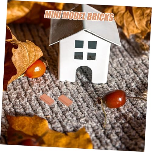 Abaodam 204 Stück Maßstab Miniatur Backsteine für Puppenhaus Gartenlandschaft und Bastelprojekte Realistische Kleine Bausteine für Miniaturhäuser und Kreative DIY Dekoration von Abaodam