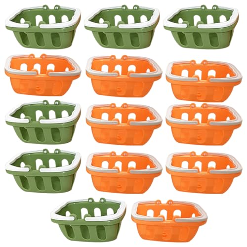 Abaodam 20 Stück Mini-einkaufskorb Kinderspielzeug Multifunktionaler Handkorb Für Heimdekorationen Mini-supermarkt-handkorbmodelle Aus Kunststoff von Abaodam