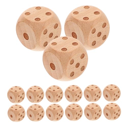 Abaodam Würfelspiel-Requisiten Mit Abgerundeten Kanten 20 Stück Holzwürfel Für Brettspiele Sicher Für Alle Altersgruppen von Abaodam