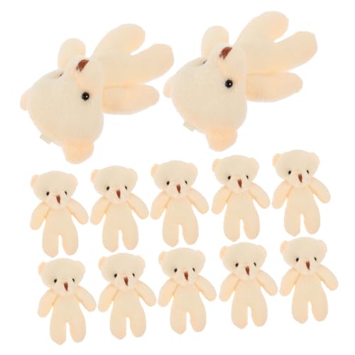 Abaodam 20Stücke Mini Bärenanhänger aus Süße DIY Mini Bärenfiguren für Bastelprojekte Dekorative Anhänger für Taschen und Rucksäcke Langlebiges Baumwollmaterial von Abaodam