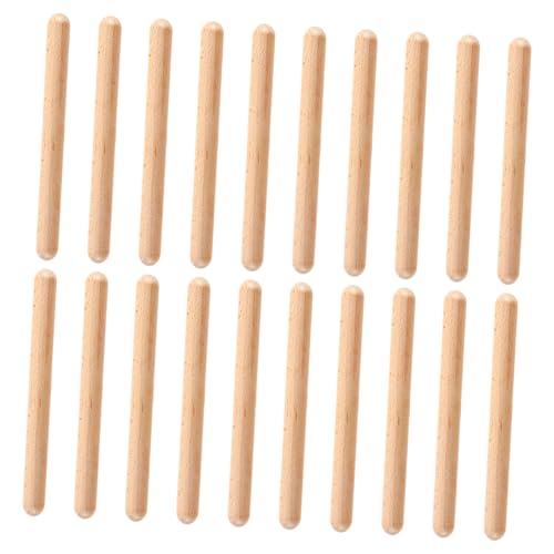 Abaodam 20Stücke Teiliges Rhythmus Stöcke aus Holz für Kleinkinder Hochwertige Orff Instrumente Musikalischen Kreativität und Rhythmusentwicklung Sicher und Langlebig von Abaodam