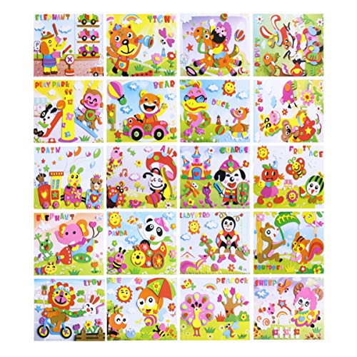 Abaodam 20er Packung DIY-Sticker-kit Bastelsets Für Mosaikaufkleberkunst Für Pädagogisches Aufkleberspielzeug Mosaik-Aufkleber-Kunst Abaodam 20er Packung DIY-Sticker-kit Bastelsets Für Mosaikaufkleberkunst Für Pädagogisches Aufkleberspielzeug Mosaik-Aufkleber-Kunst von Abaodam