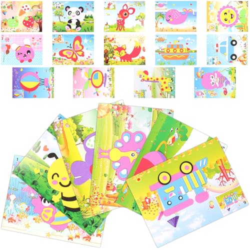 Abaodam 20er Packung Pädagogisches Aufkleberspielzeug Mosaikaufkleberkunst Für Mosaik-Aufkleber-Kunst DIY-Sticker-kit Abaodam 20er Packung Pädagogisches Aufkleberspielzeug Mosaikaufkleberkunst Für Mosaik-Aufkleber-Kunst DIY-Sticker-kit von Abaodam