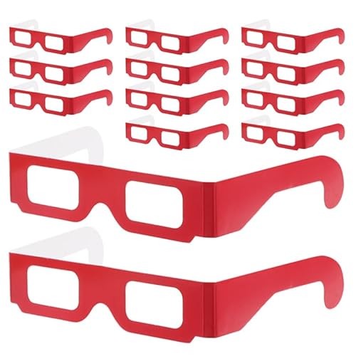 20 Paare Beugungsbrillen Vintage Feuerwerksgläser 3D-Brille Für Filme Rot Papier Neon-beugungsbrille für Partys Festivals und Bachelorette-feiern 20 Paare Beugungsbrillen Vintage Feuerwerksgläser 3D-Brille Für Filme Rot Papier Neon-beugungsbrille für Partys Festivals und Bachelorette-feiern von Abaodam