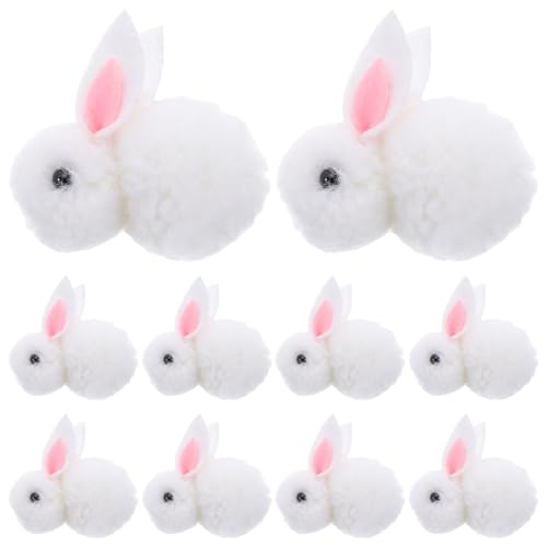 Abaodam 20st Hase Stoffhase Hängende Lampenschirme Lampenschirm Haushaltspunsch Handlocher Inhaber Schuhregal An Der Wand Montiert Rote Aufkleber Miniatur Lautes Zubehör Abs Weiß Plüsch von Abaodam