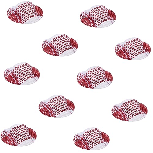 Abaodam 20st Puppenhaus Strohhut Kleine Hüte Miniatur Bastelhut Weben Mini-Sombrero Kleine Partyhüte Für Spielzeugtiere Puppengewebte Hüte Mini-Hut Puppenmütze Selber Machen Partyhut Stoff von Abaodam