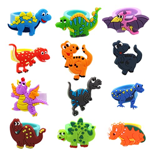 Abaodam 20stücke Dinosaurier Fingerpuppenringe PVC Bunte Mädchen-spielzeuge Für Partys Lustige Fingerpuppen Für Jungen Und Mädchen Zufälliger Stil von Abaodam