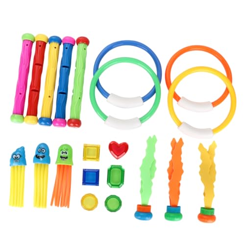Abaodam 21 Stück Tauchringe für wasserspielzeug für kinderwasserspielzeuge Water Toys for Pool Toys Tauchstäbe für Tauchstöcke für Schwimmender Tauchring Abaodam 21 Stück Tauchringe für wasserspielzeug für kinderwasserspielzeuge Water Toys for Pool Toys Tauchstäbe für Tauchstöcke für Schwimmender Tauchring von Abaodam