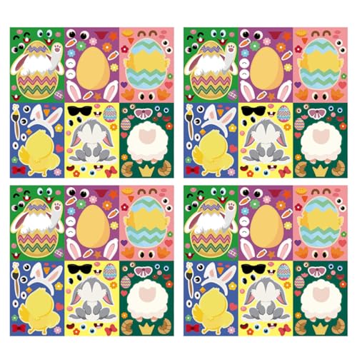 Abaodam 24 Blätter Osteraufkleber Ostern Ostergeschenk für basteln für Ostern filzeier Ostern Aufkleber Osterdekorationen Cartoon-Aufkleber Papier Abaodam 24 Blätter Osteraufkleber Ostern Ostergeschenk für basteln für Ostern filzeier Ostern Aufkleber Osterdekorationen Cartoon-Aufkleber Papier von Abaodam