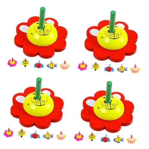 Abaodam 24 STK Kreisel shöne bescherung interaktives Spielzeug fleab Geschenk Spielzeuge Gyro-Spielspielzeug Gefälligkeiten für Geburtstagsfeiern Schreibtisch Ornamente Jacke Kind hölzern von Abaodam