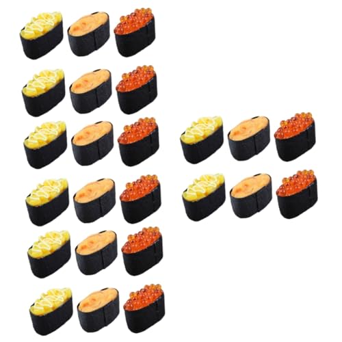 Abaodam 24 STK Sushi-Simulation Simulation Onigiri-Modell imitiertes Sushi-Modell Showcase Spielzeug Modelle gefälschtes Sushi-Modell Faux-Food-dekor Kochen schmücken Brot von Abaodam