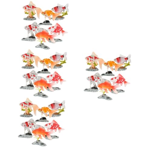 Abaodam 24 STK Zierfischmodell Kinderspielzeug Spielzeug für Kinder Pflanzenzubehör Fischhandwerk Aquariumdekorationen für Kampffische schmücken Kunstaccessoire für zu Hause Fischmodelle von Abaodam