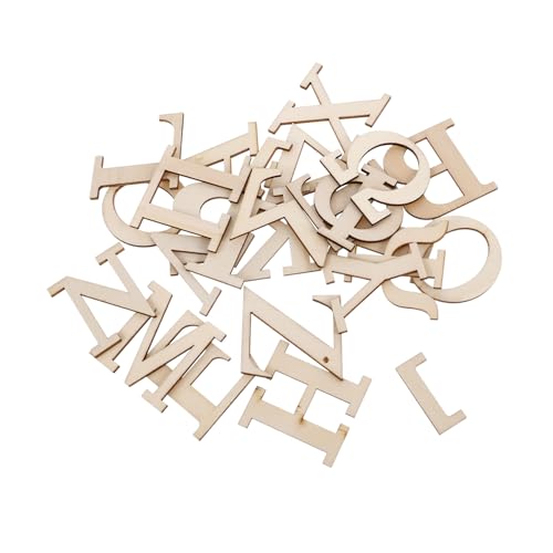 Abaodam 24 Stück Griechische Buchstaben Holzspäne buchstabenpuzzle Alphabet Lernspielzeug kleine Holzbuchstaben zum Basteln Lernspielzeug für Kleinkinder Kleinkindspielzeug hölzern Beige von Abaodam