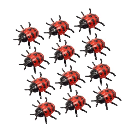 Abaodam 24 Stück Marienkäfer-Modell Simulation Marienkäfer Gruselige Marienkäfer-Spielzeuge Mini-Marienkäfer- kleine Plastikkäfer Fehler für PVC-Kunststoff von Abaodam