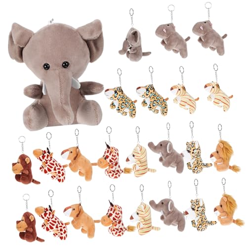Abaodam 24 Stück Schlüsselbundpuppe Süße Schlüsselanhänger Für Mädchen Stofftiere Tasche Schlüsselbund Schlüsselanhänger-Ornamente Winzige Schlüsselbundstopftiere Stoffpuppen Pp Baumwolle von Abaodam